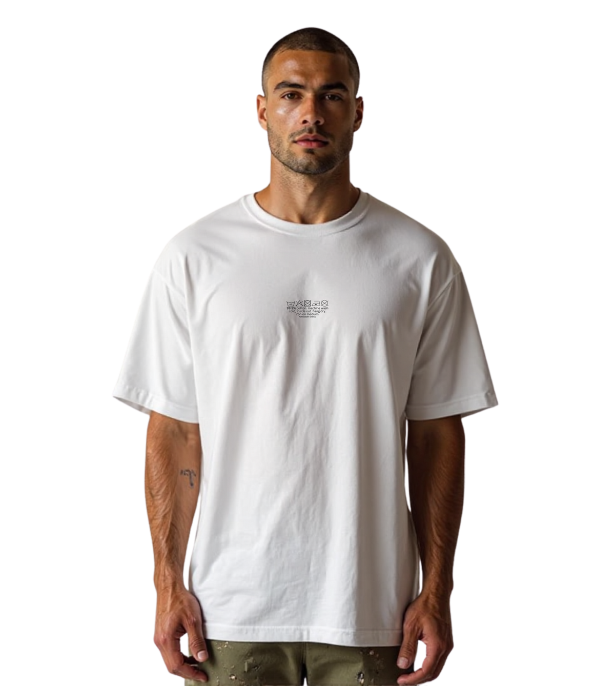 wash with like colors - white tee