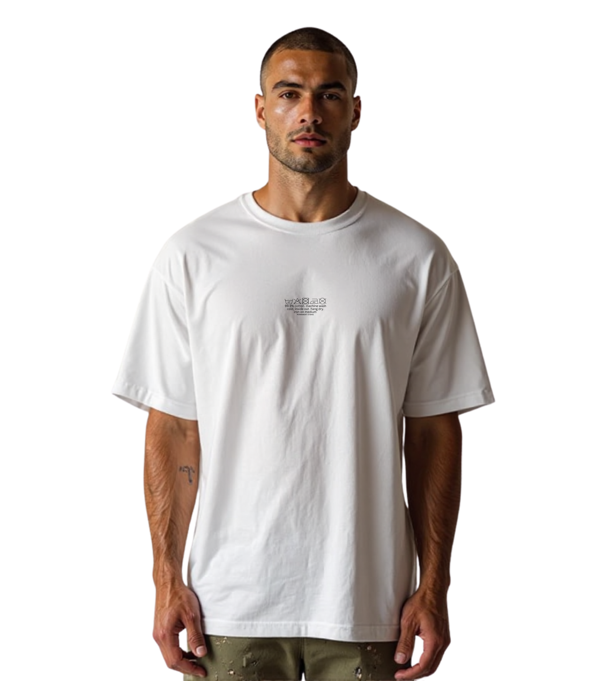 wash with like colors - white tee