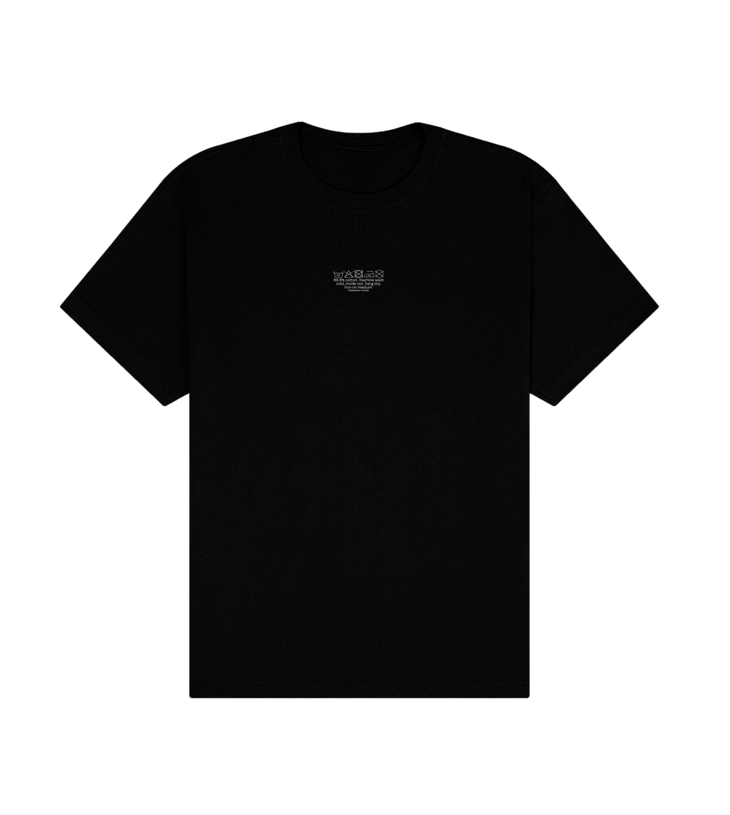 wash with like colors - black tee