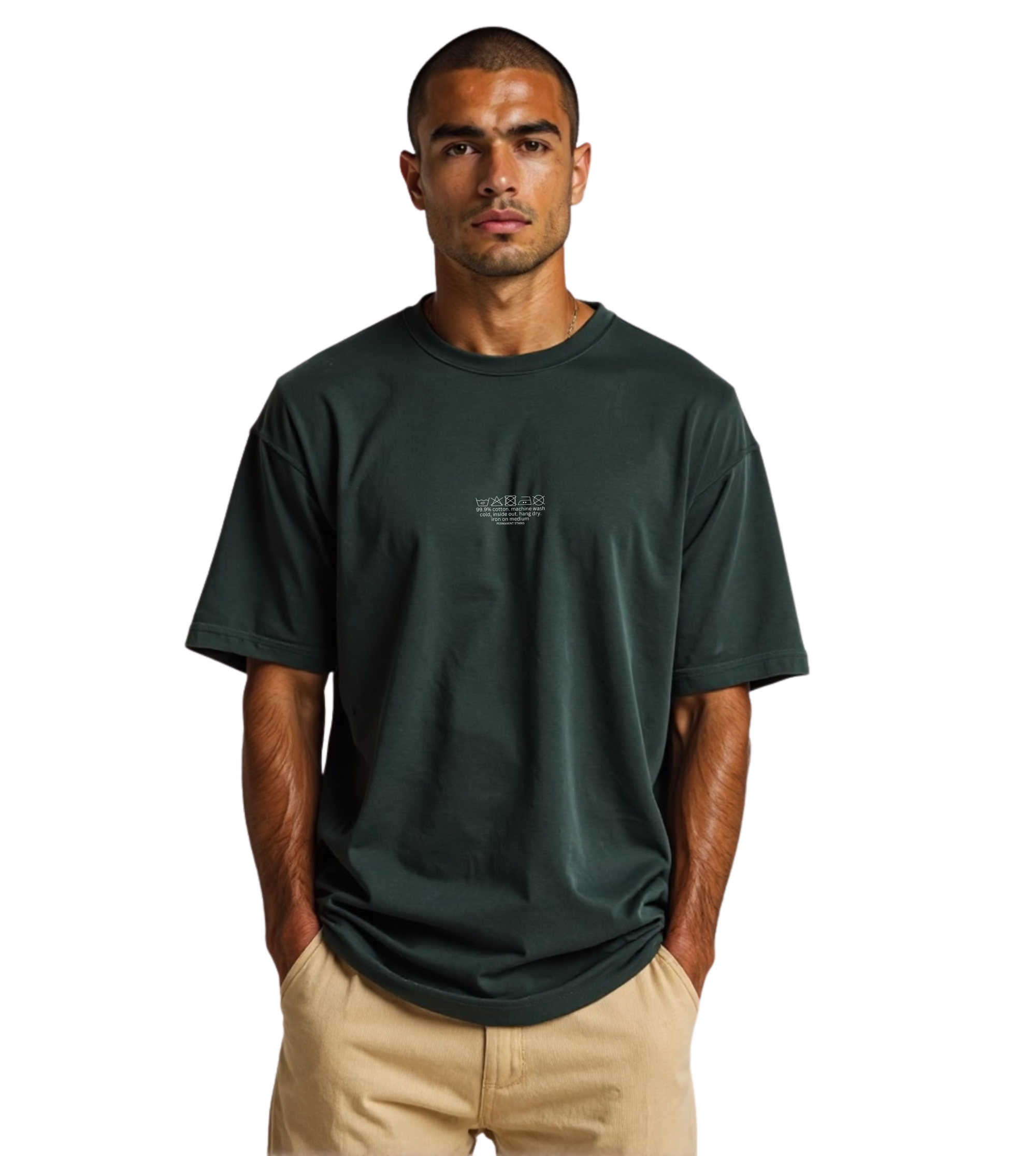 do not iron print - forest green tee