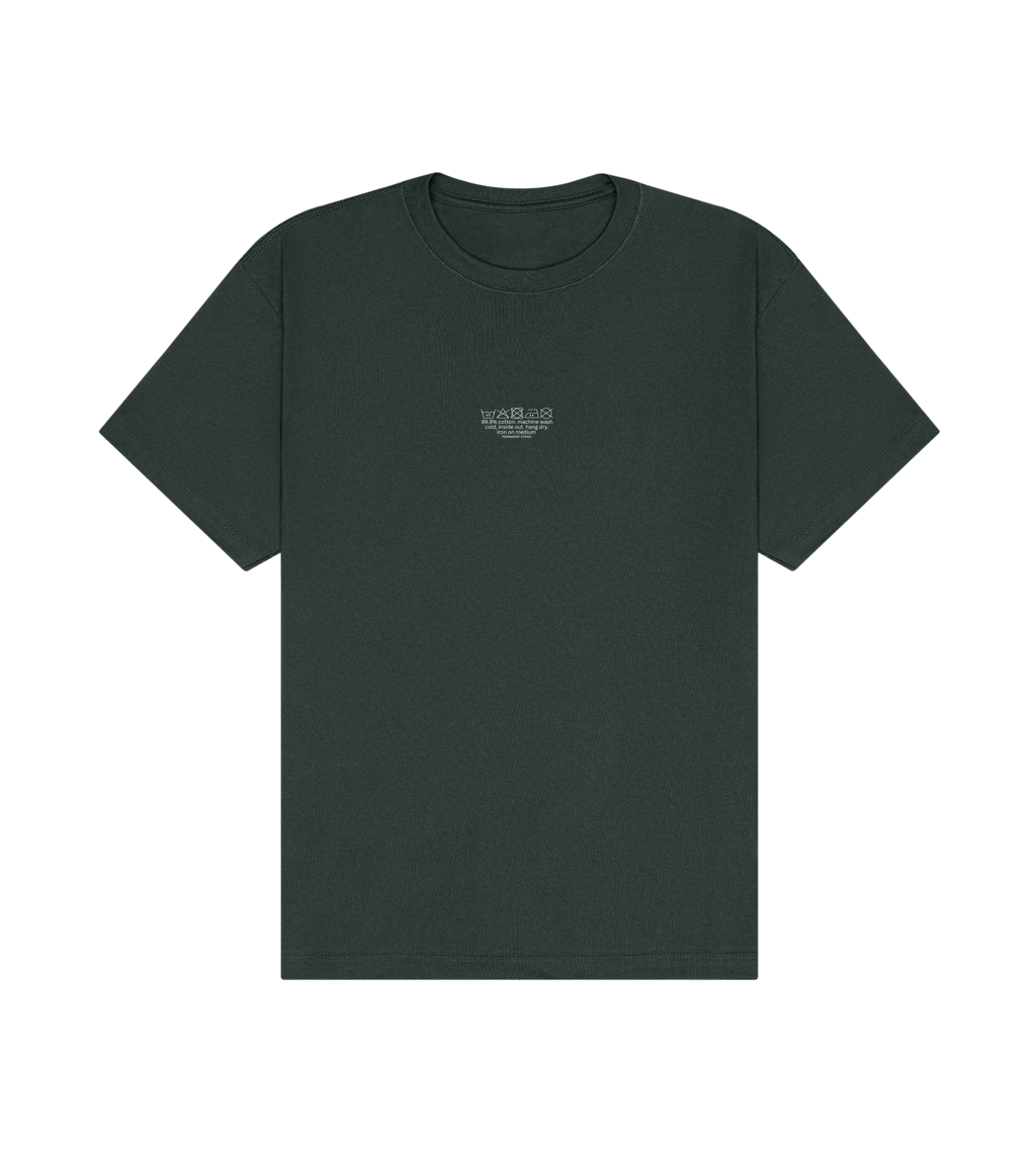 do not iron print - forest green tee