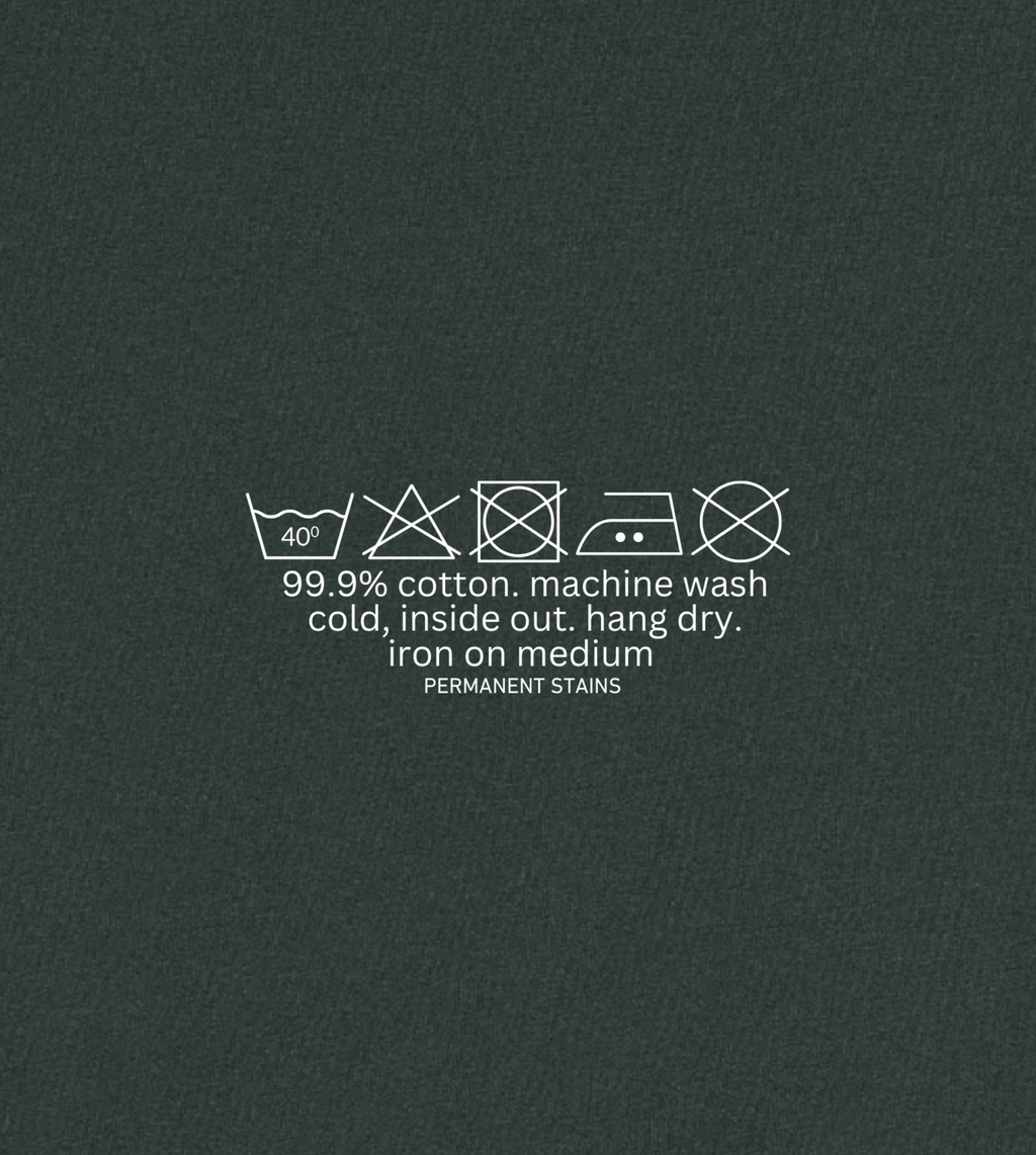 do not iron print - forest green tee
