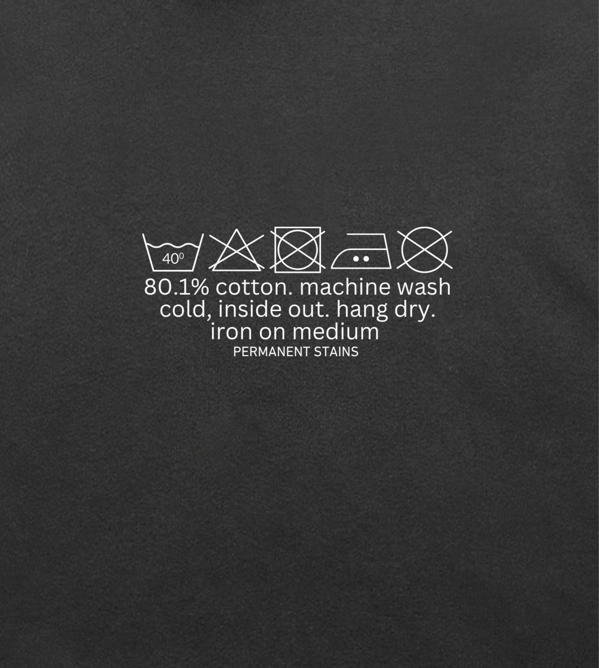 do not iron print - faded black hoodie