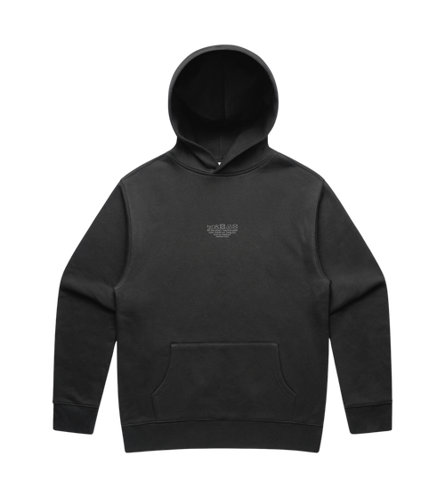 do not iron print - faded black hoodie
