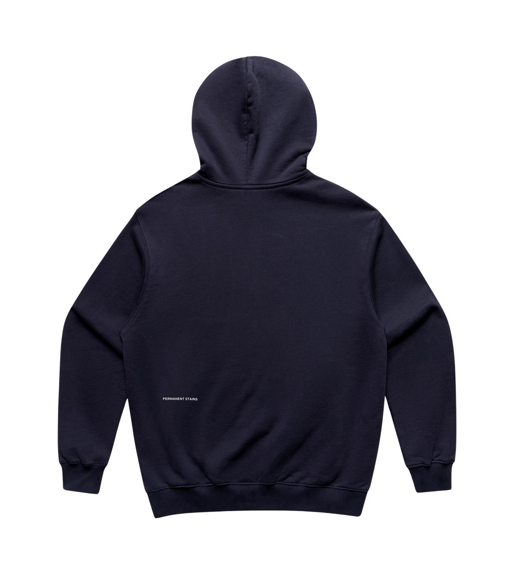 machine gentle - heavy weight ink blue hoodie