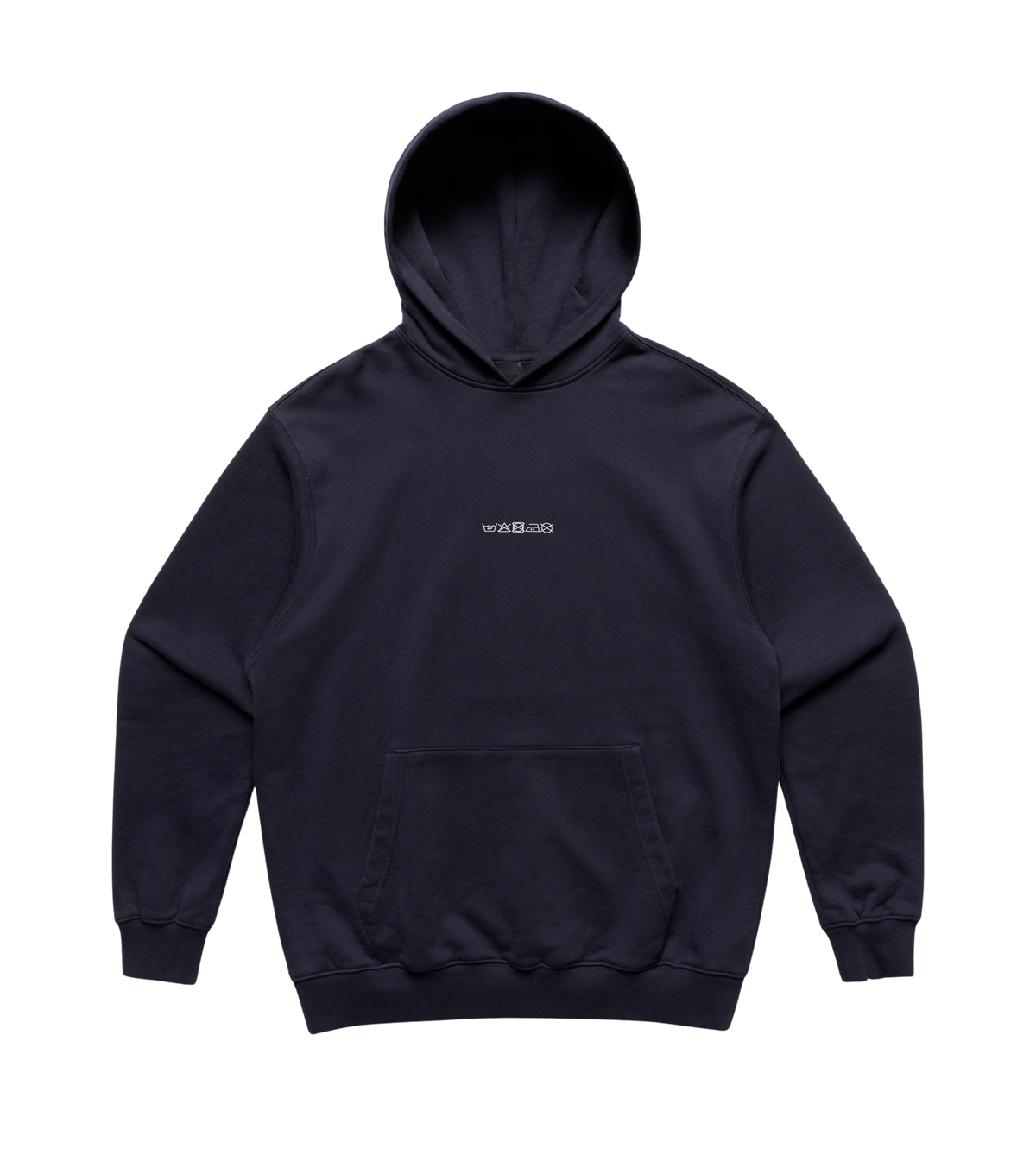 machine gentle - heavy weight ink blue hoodie