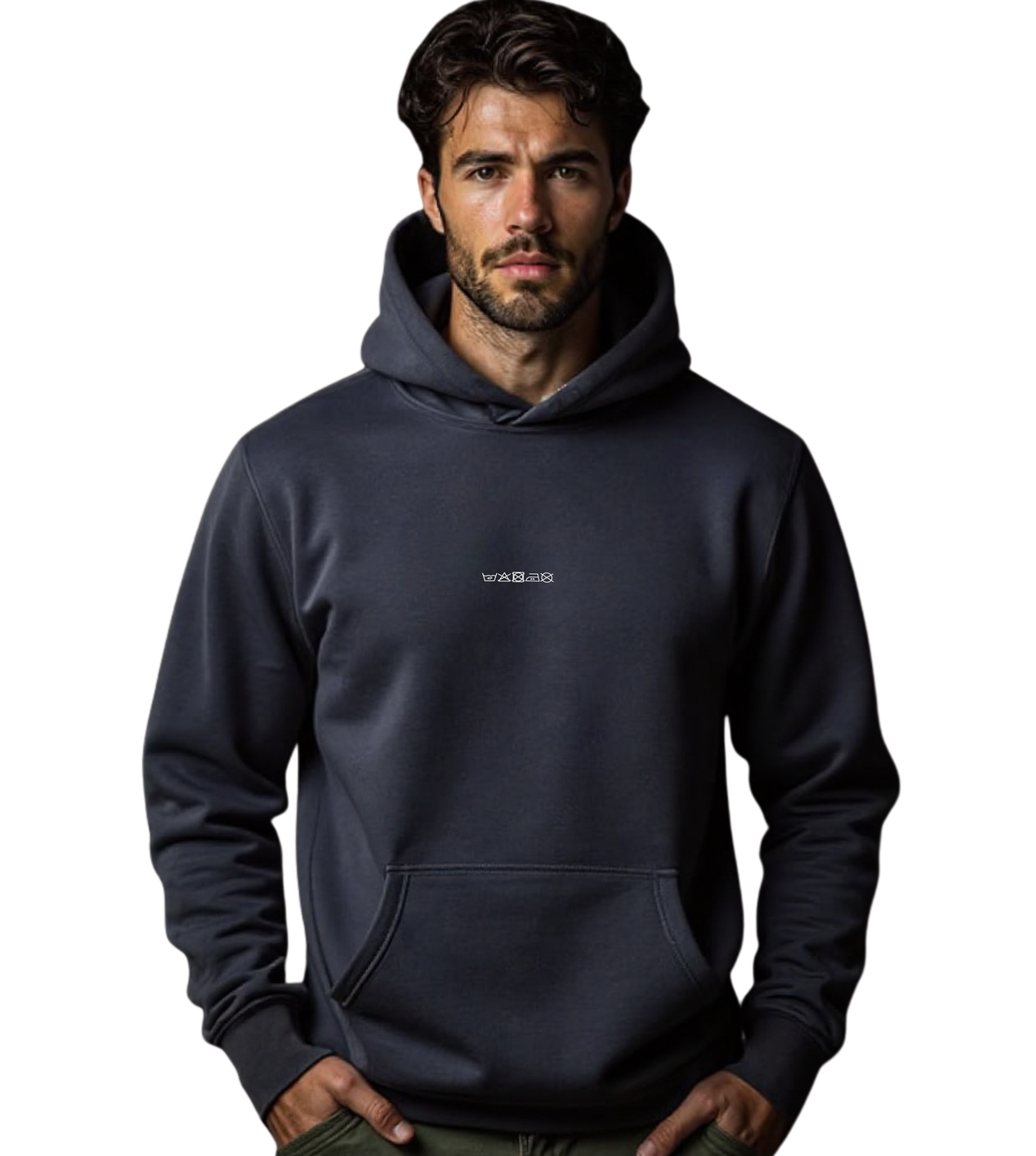 machine gentle - heavy weight ink blue hoodie