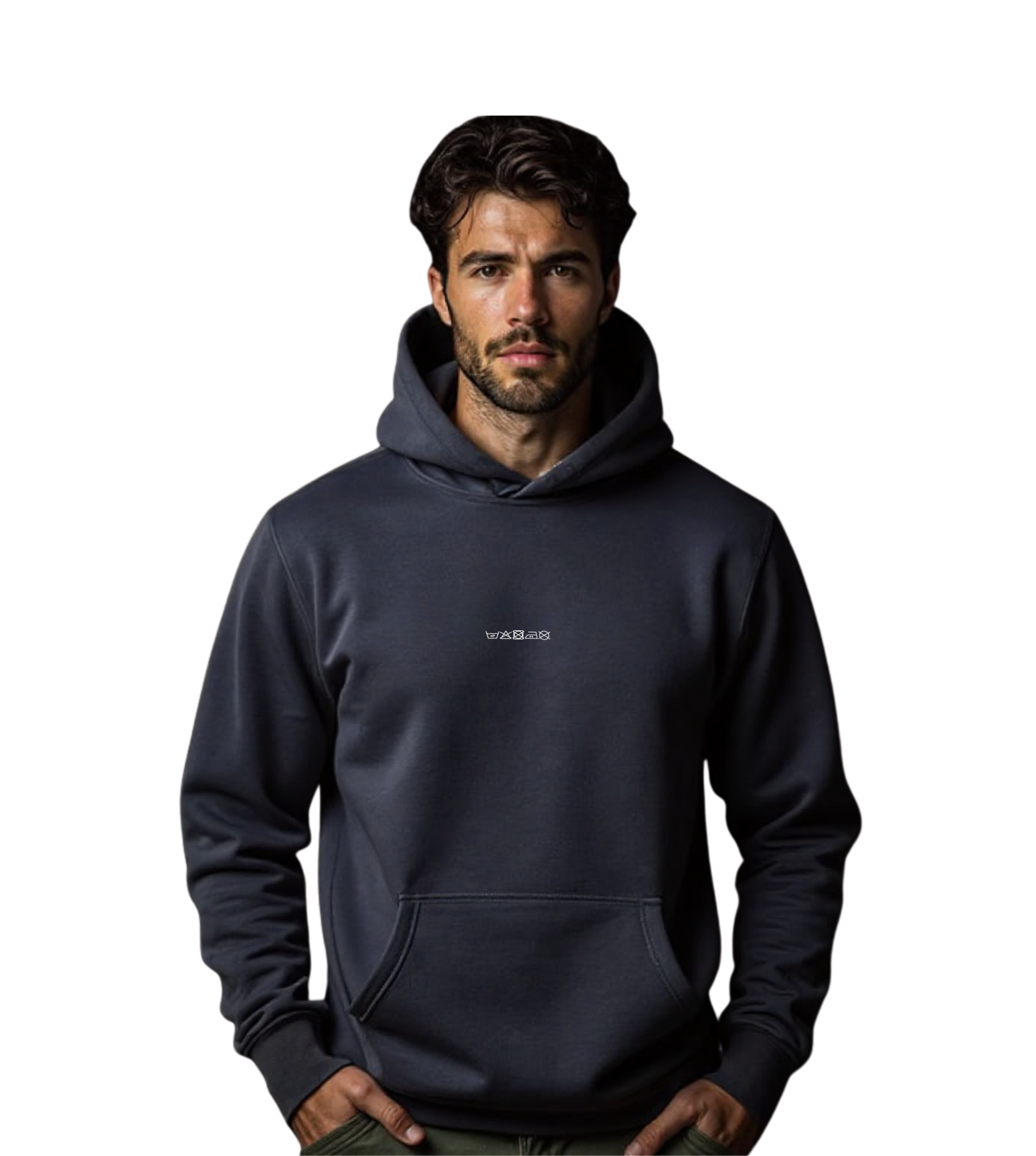 machine gentle - heavy weight ink blue hoodie