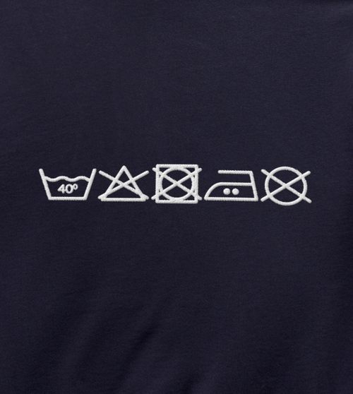 machine gentle - heavy weight ink blue hoodie